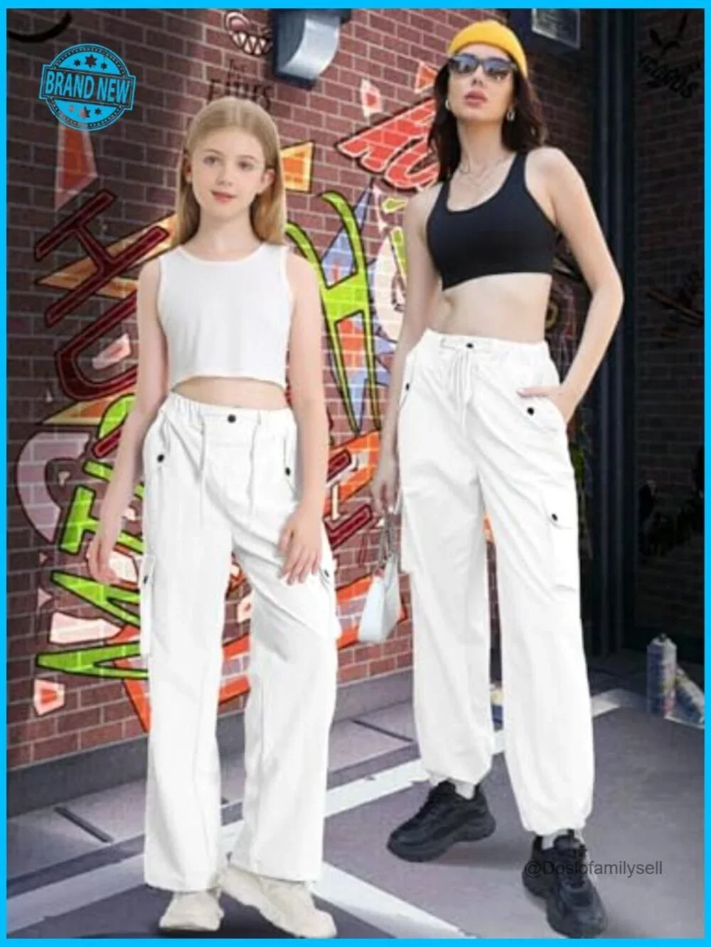 Y2K Cargo Parachute Pants Baggy Waterproof Rave Streetwear with Pockets